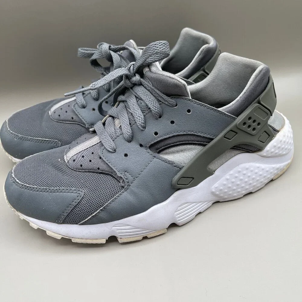Nike Women's Grey Huarache Sz 9w - Picture 4 of 9